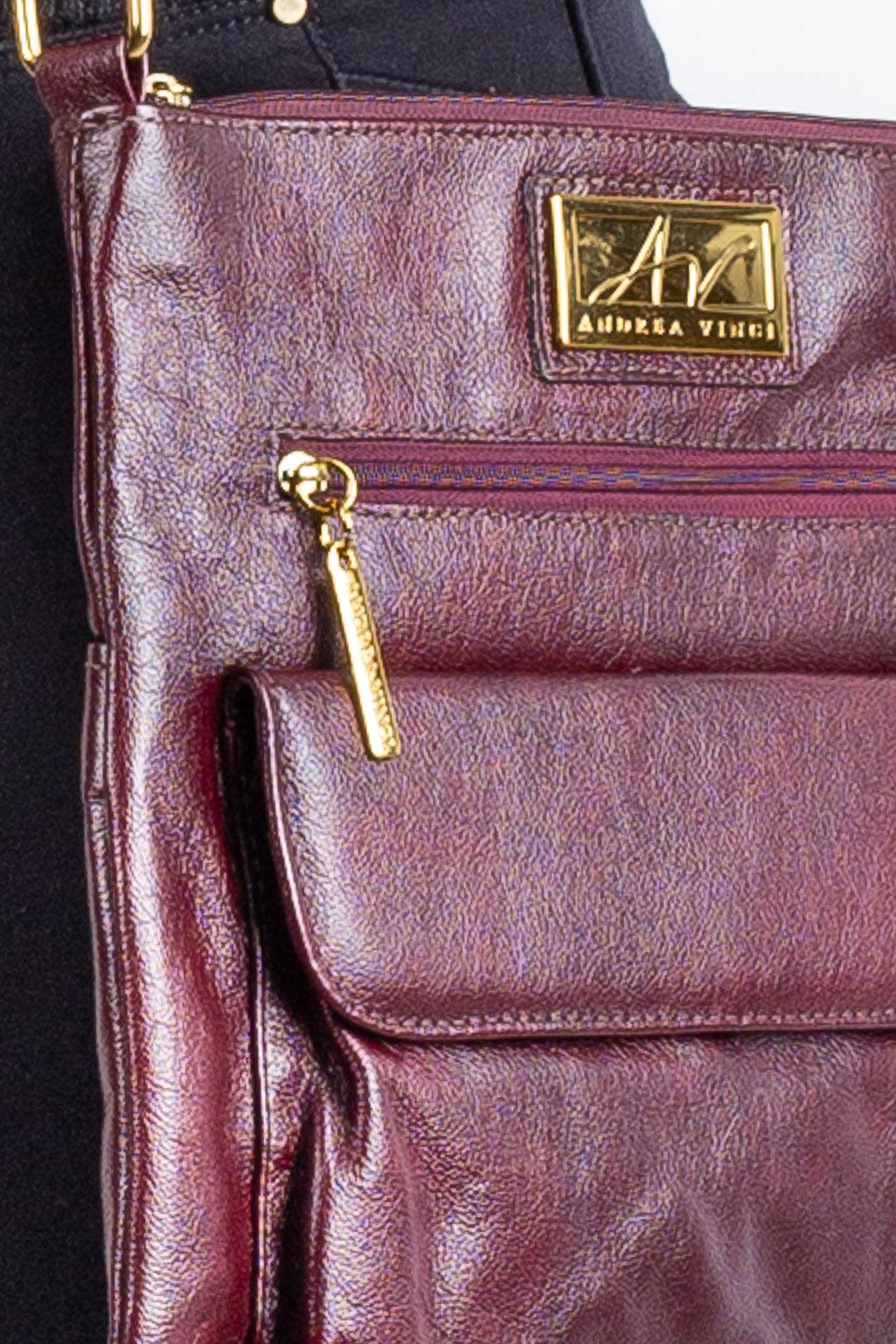 Bolsa transversal de couro liso Karen - Enluaze