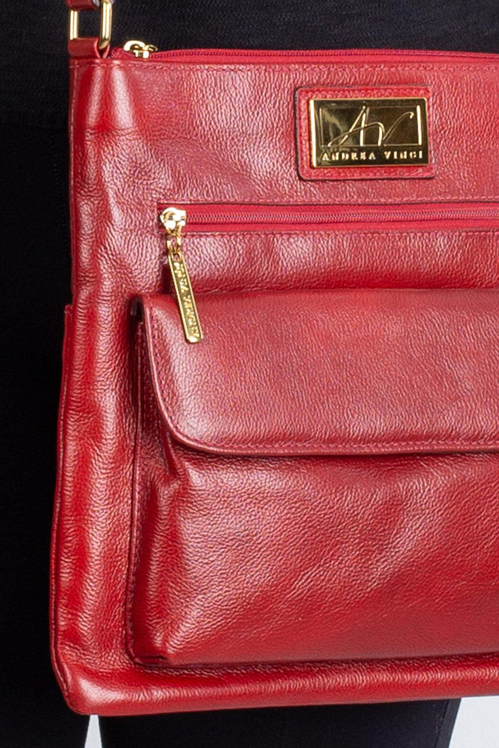 Bolsa transversal de couro liso Karen - Enluaze