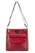 Bolsa transversal de couro liso Karen - Enluaze