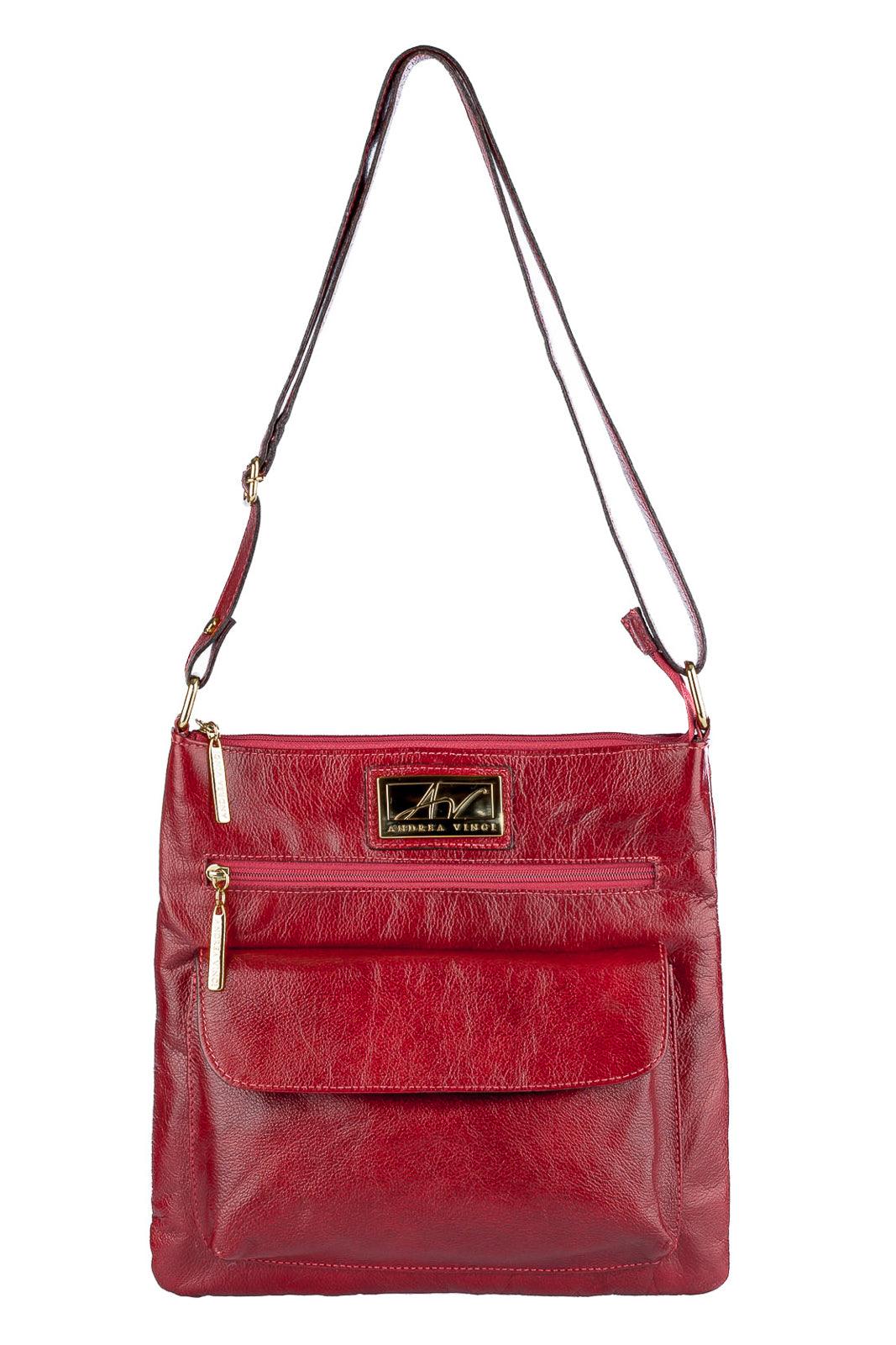 Bolsa transversal de couro liso Karen - Enluaze