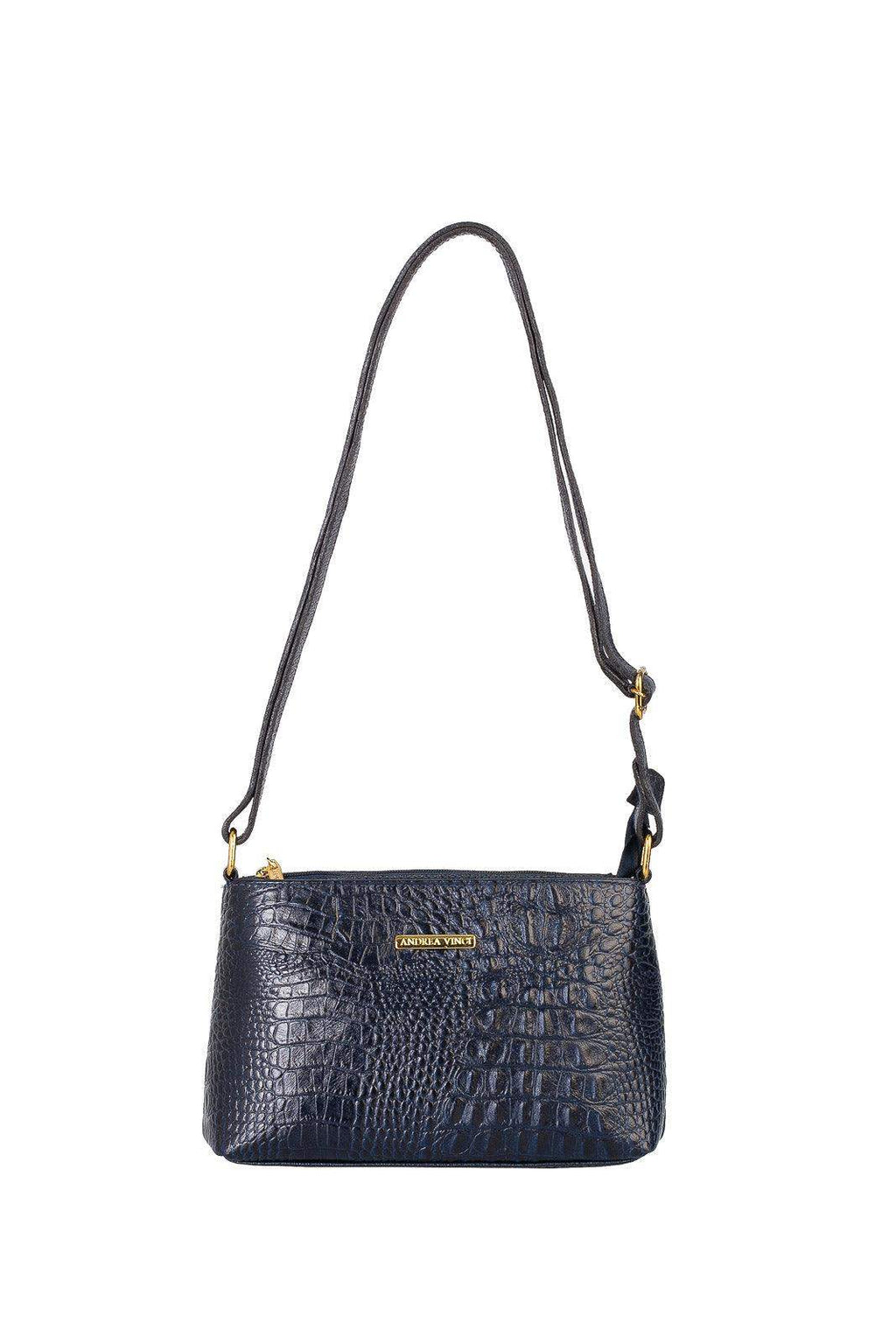 Bolsa pequena transversal de couro croco Iris - Enluaze