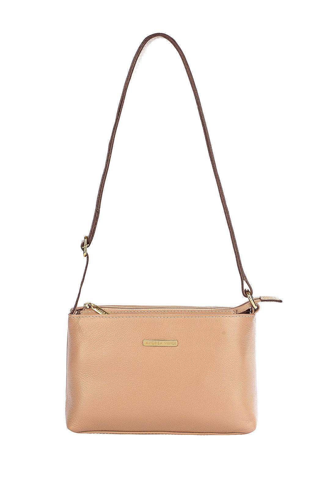 Bolsa pequena transversal de couro liso Iris - Enluaze