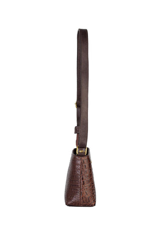 Bolsa pequena transversal de couro croco Iris - Enluaze - Bolsas e Mochilas em Couro Legítimo - Andrea Vinci