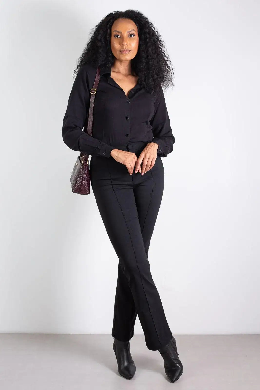 Bolsa pequena transversal de couro croco Iris - Enluaze