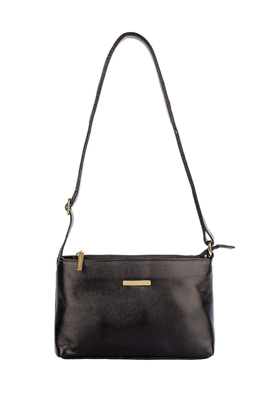 Bolsa pequena transversal de couro liso Iris - Enluaze