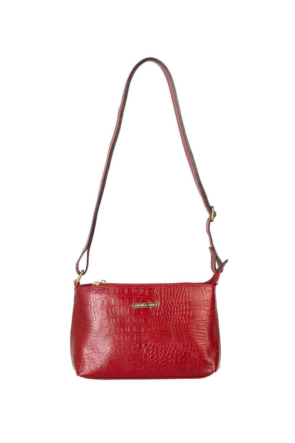 Bolsa pequena transversal de couro croco Iris - Enluaze