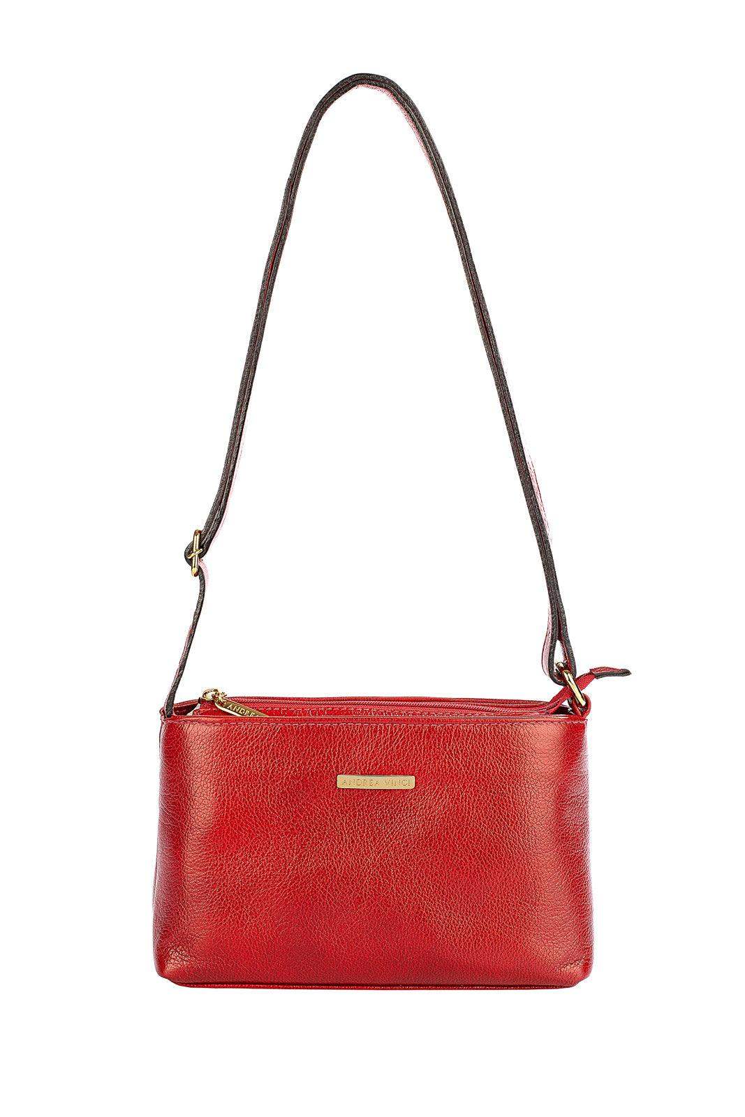 Bolsa pequena transversal de couro liso Iris - Enluaze