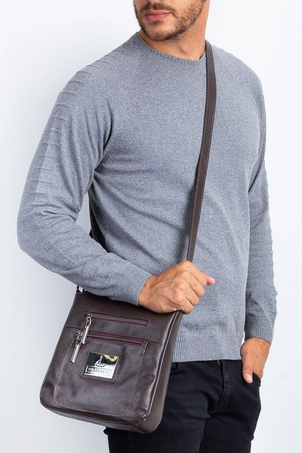 Bolsa de couro tiracolo Clovis - Enluaze