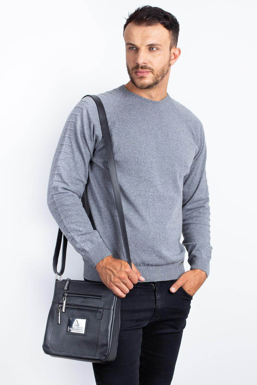 Bolsa de couro tiracolo Clovis - Enluaze