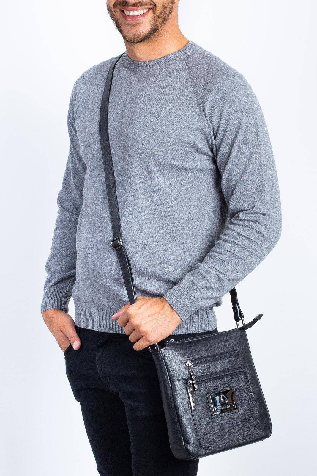 Bolsa de couro tiracolo Clovis - Enluaze