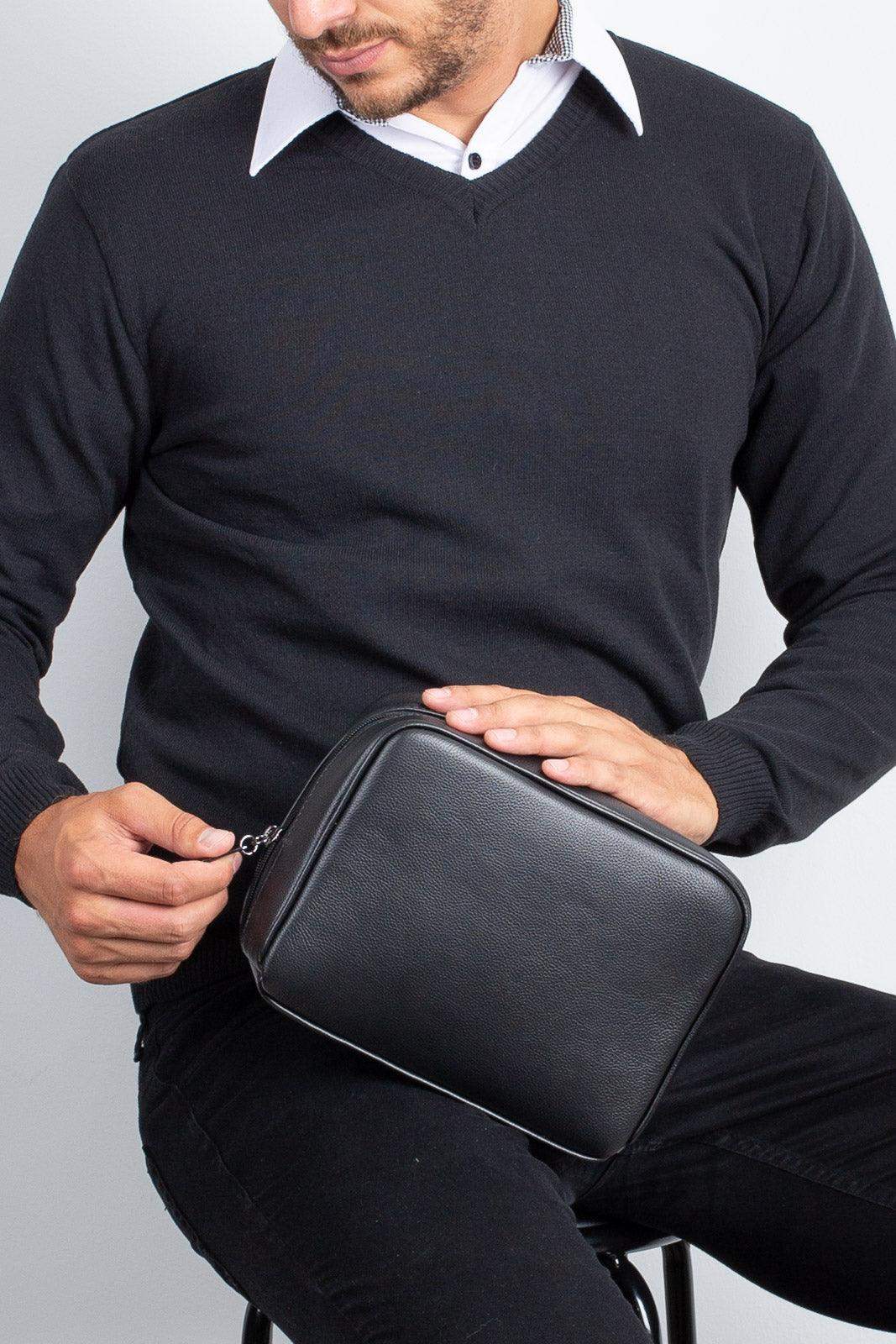 Necessaire porta Bíblia em couro 19,5x25x9cm - Enluaze