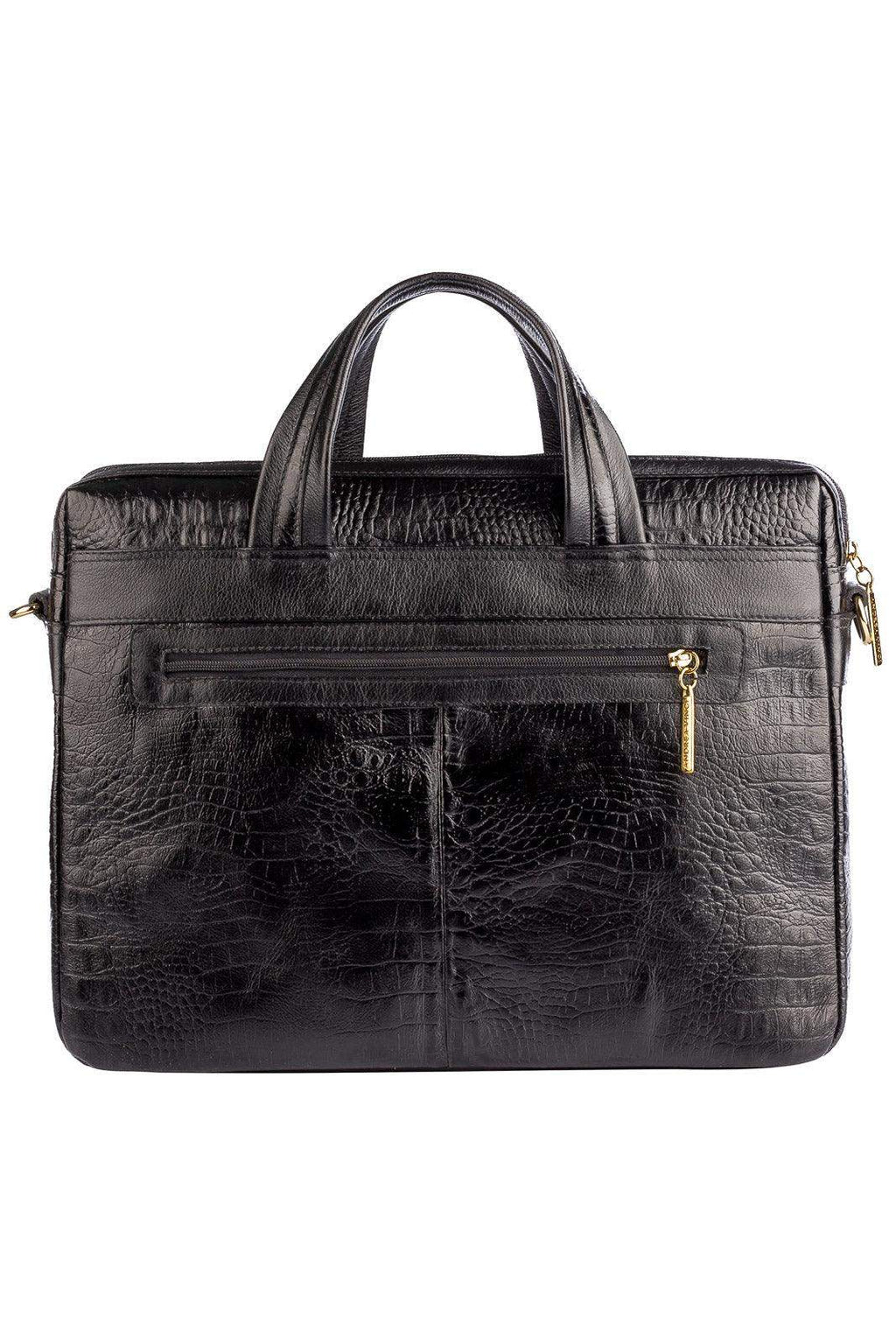 Pasta executiva de couro croco Fabiana - Enluaze