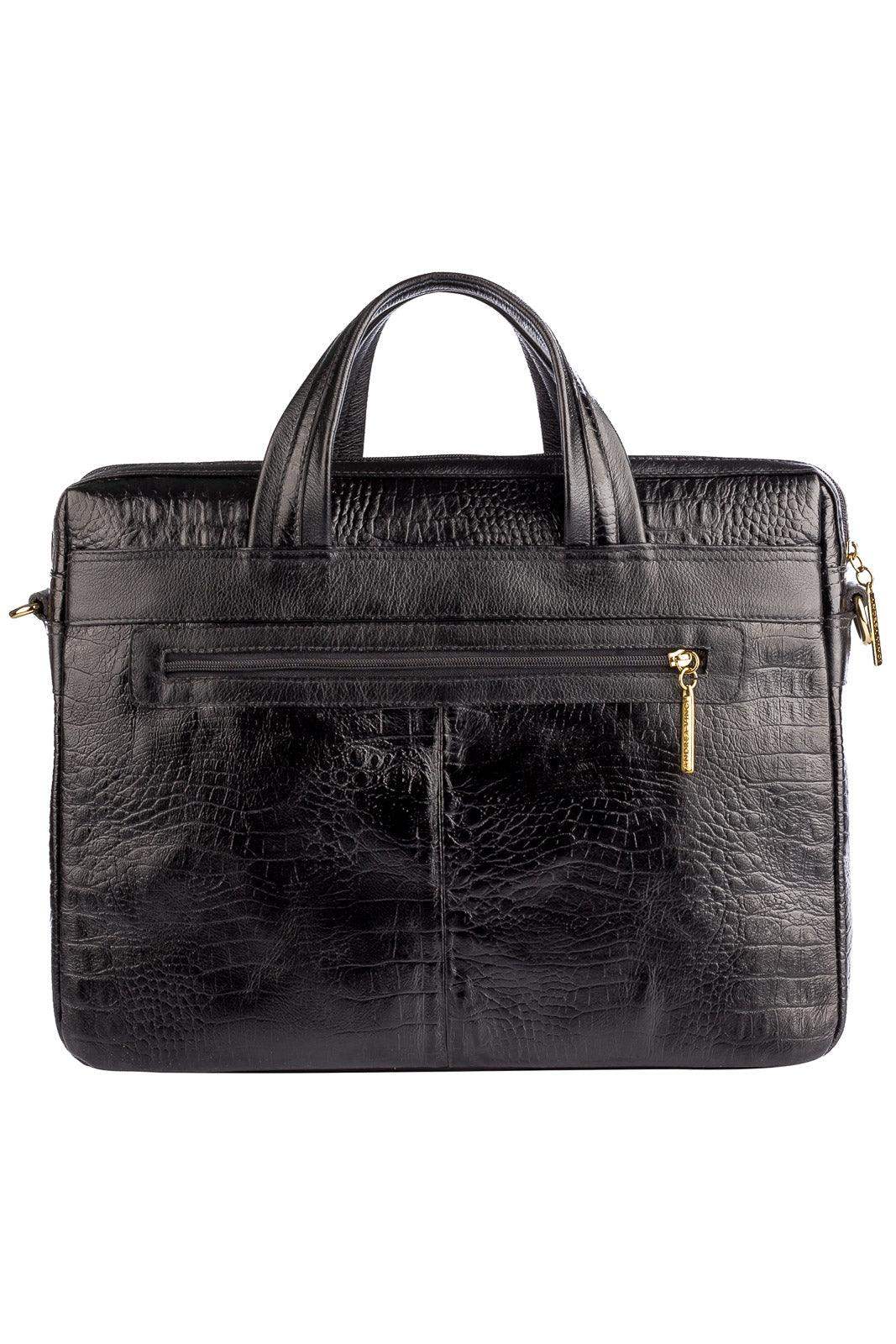 Pasta executiva de couro croco Fabiana - Enluaze