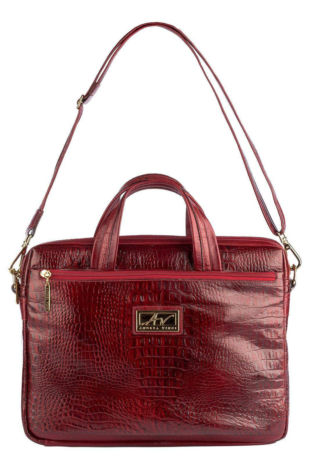 Pasta executiva de couro croco Fabiana - Enluaze