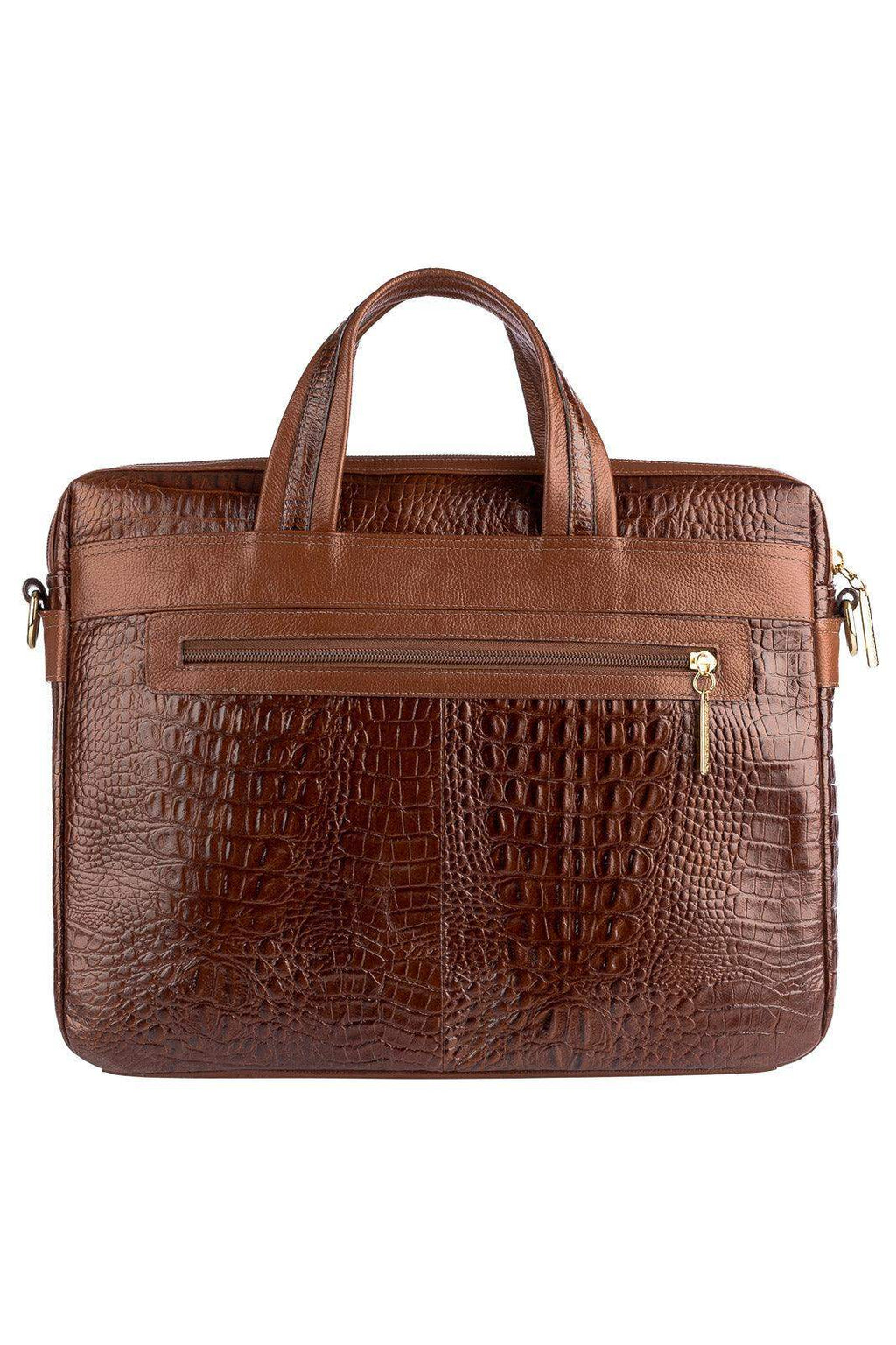 Pasta executiva de couro croco Fabiana - Enluaze