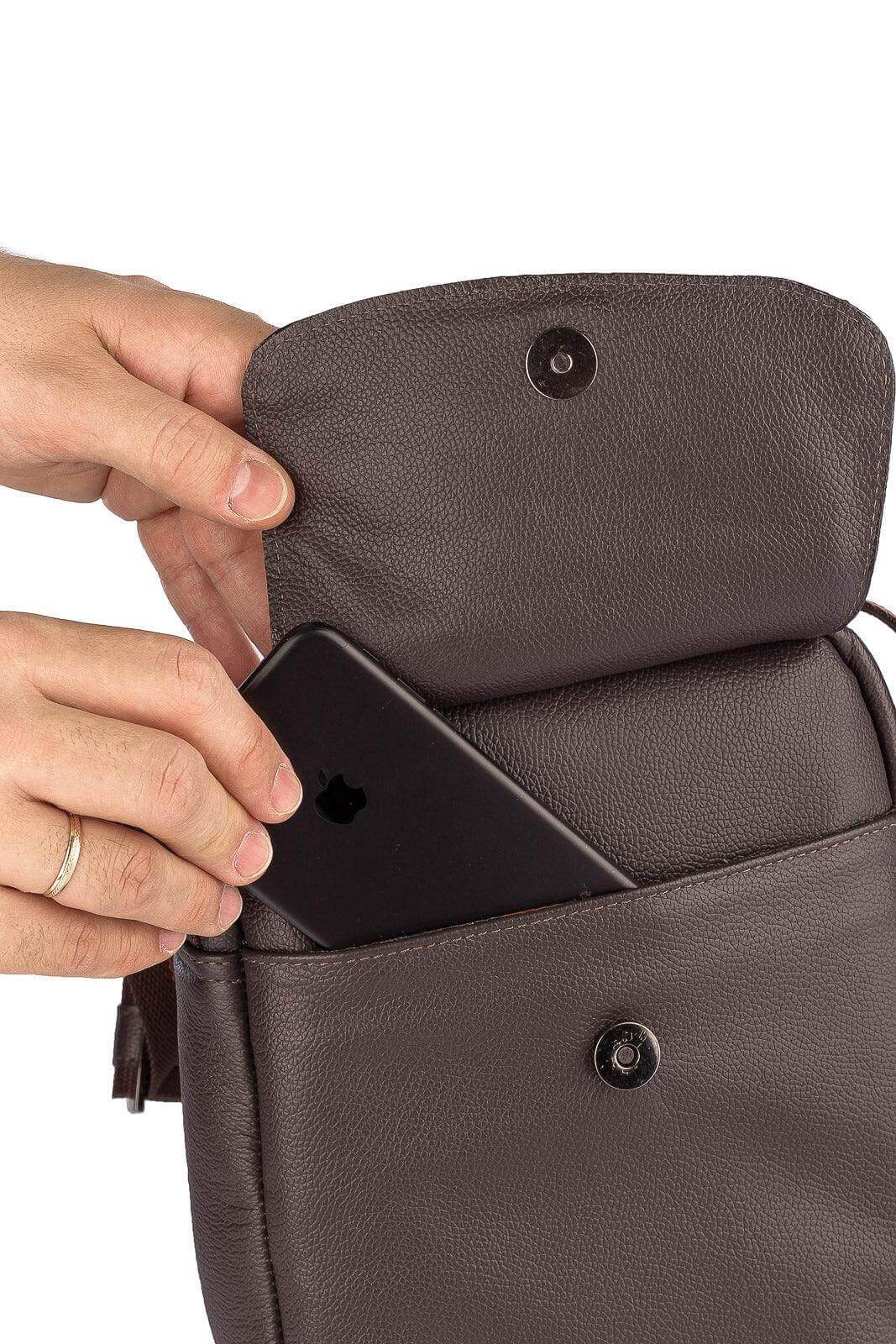 Bolsa tiracolo de couro Yuri - Enluaze