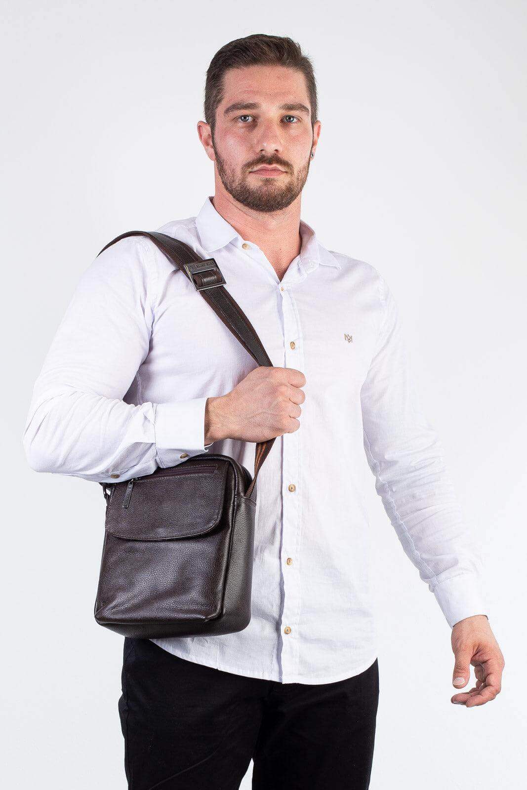 Bolsa tiracolo de couro Yuri - Enluaze