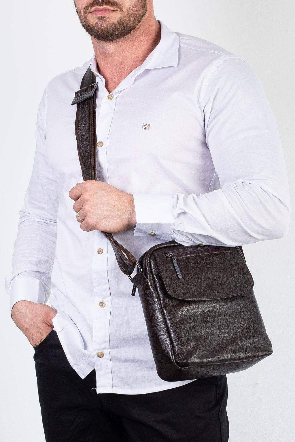 Bolsa tiracolo de couro Yuri - Enluaze