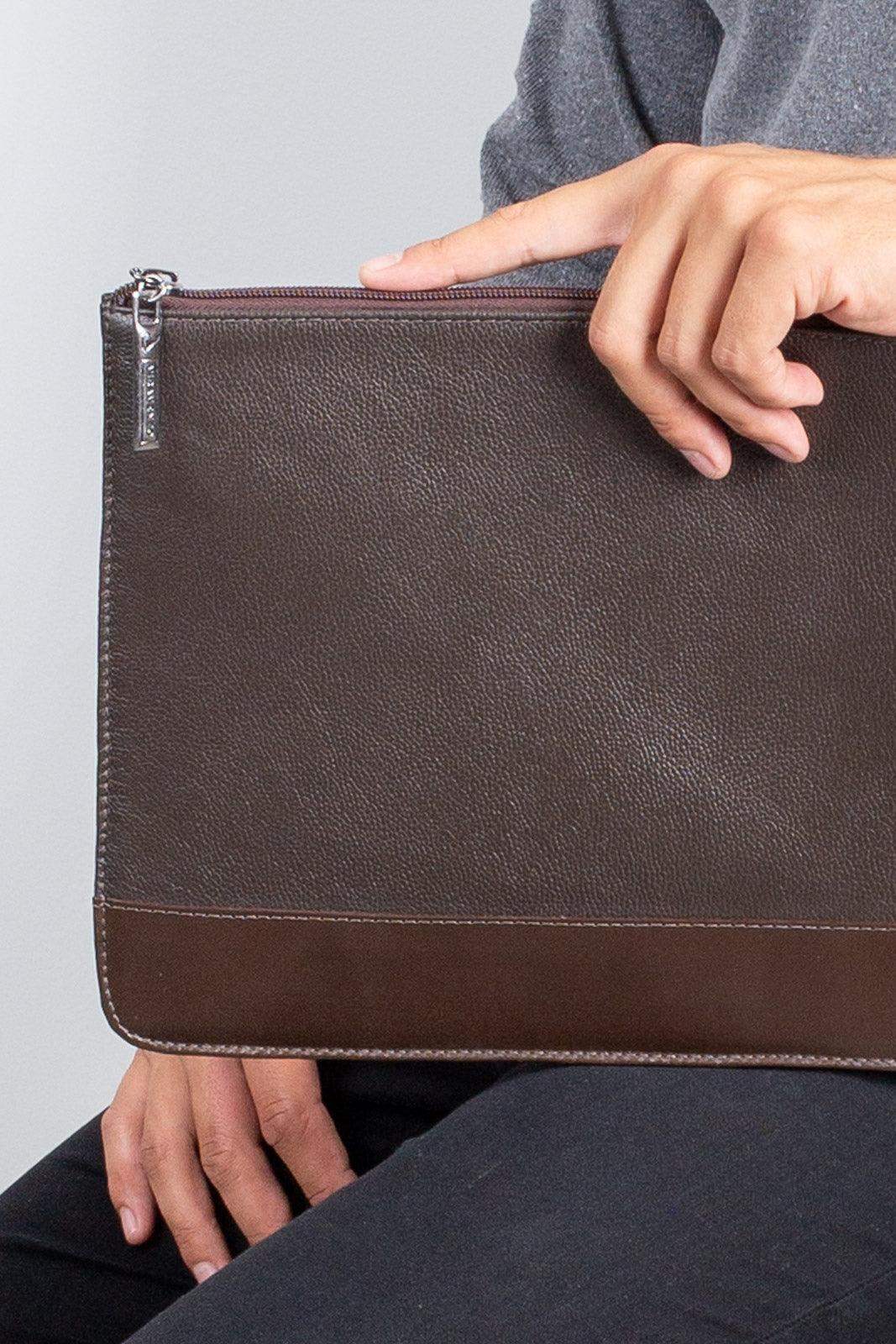 Pasta envelope de couro Bruno - Enluaze