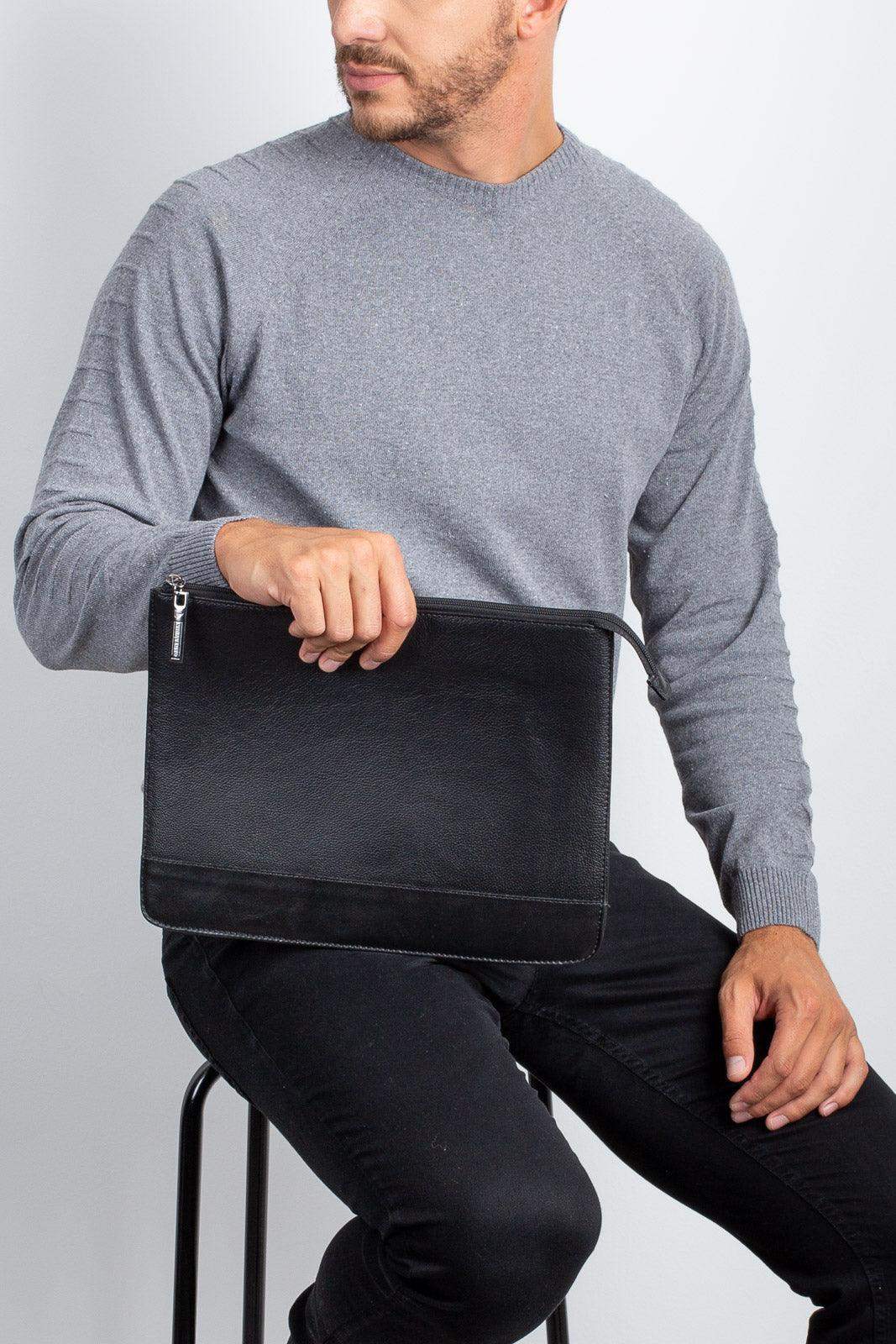 Pasta envelope de couro Bruno - Enluaze