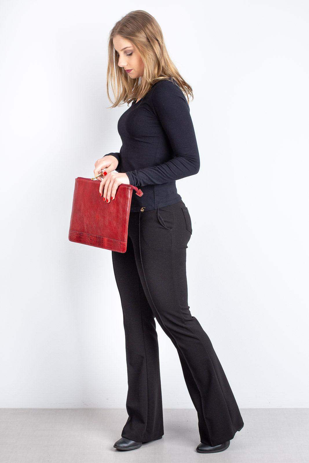 Pasta envelope para notebook couro liso Eduarda - Enluaze