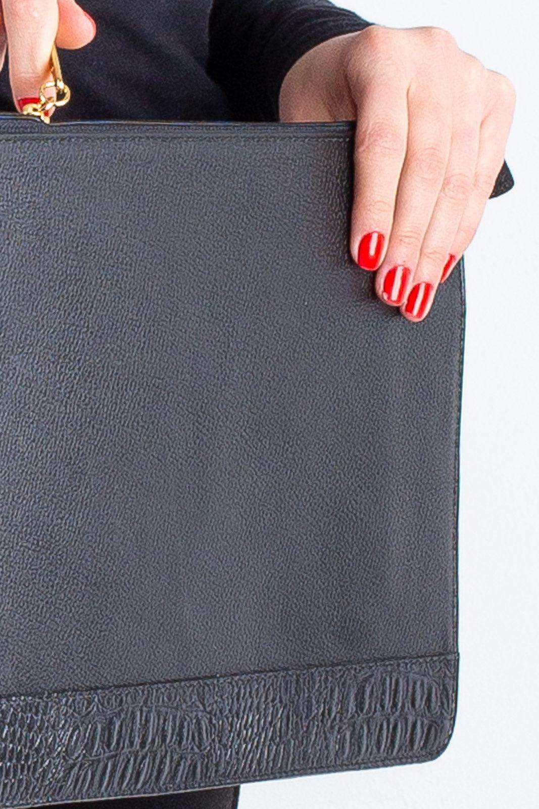 Pasta envelope para notebook couro liso Eduarda - Enluaze