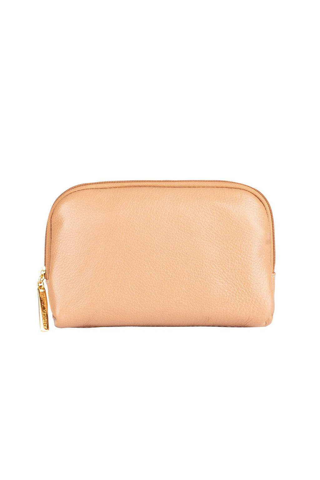 Necessaire de couro liso Duda 12x17x6cm - Enluaze