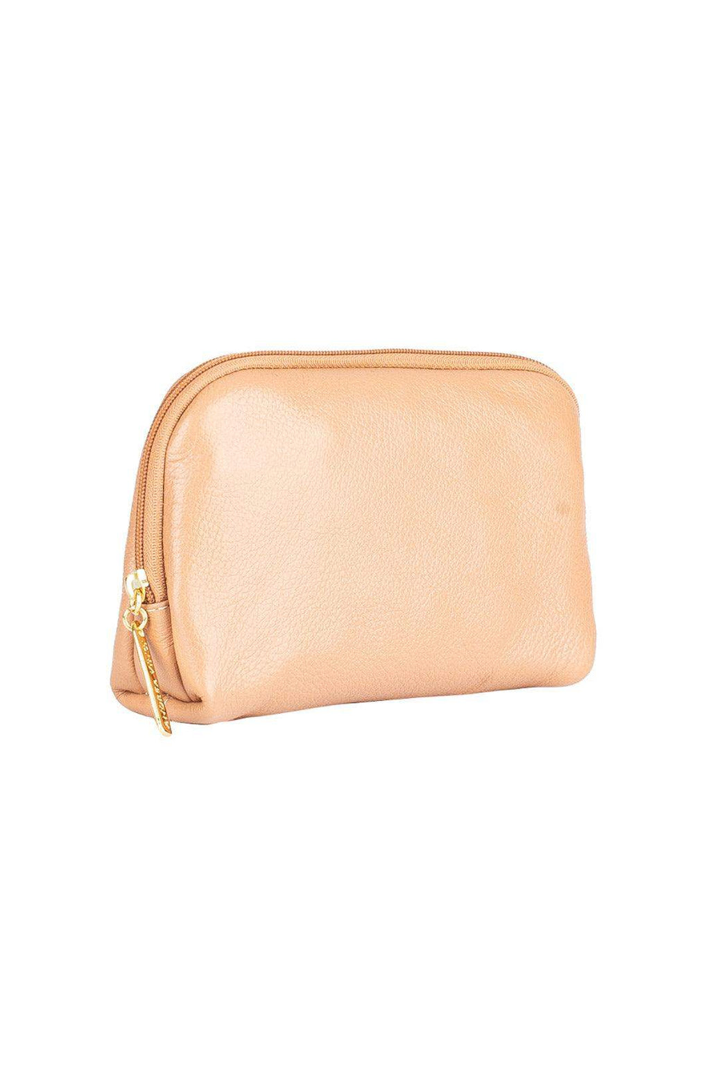 Necessaire de couro liso Duda 12x17x6cm - Enluaze