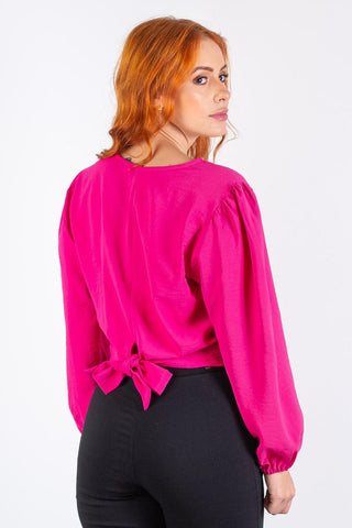 Blusa feminina com amarração nas costas 0867 - Enluaze