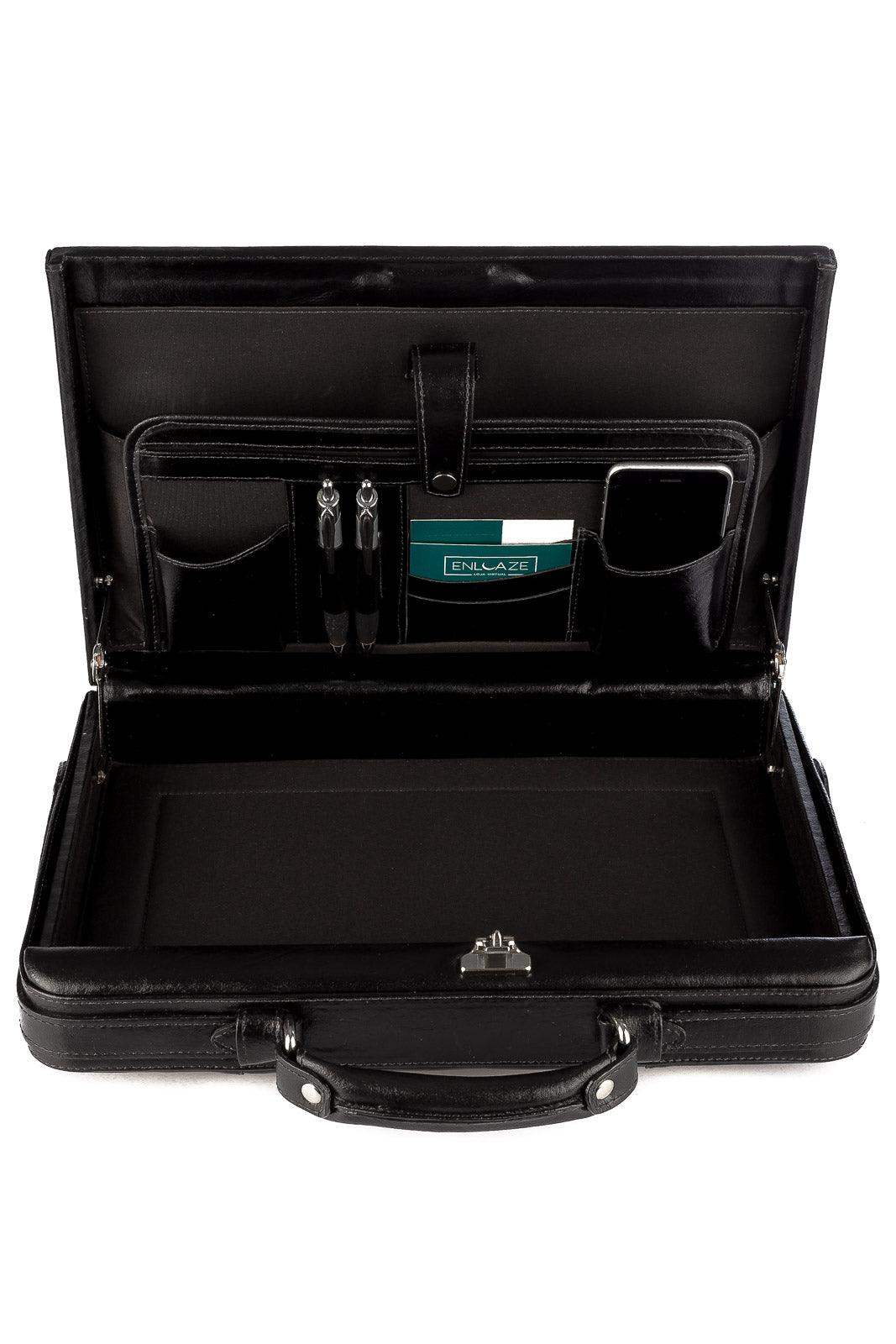 Maleta em couro com segredo Block - Enluaze