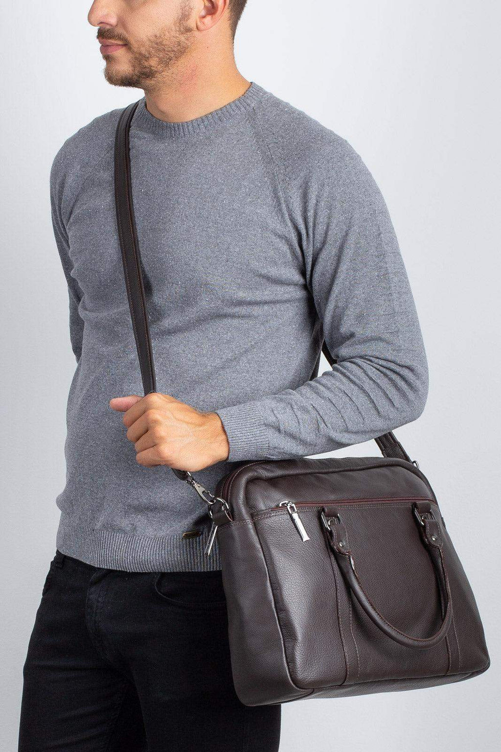 Pasta executiva de couro Scott - Enluaze