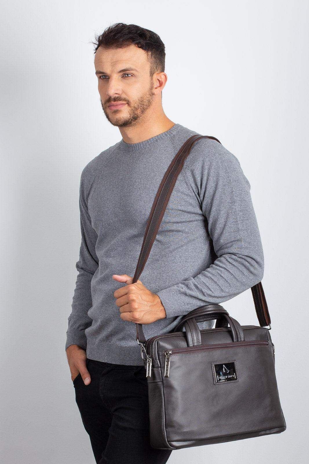 Pasta executiva de couro Fabiano - Enluaze