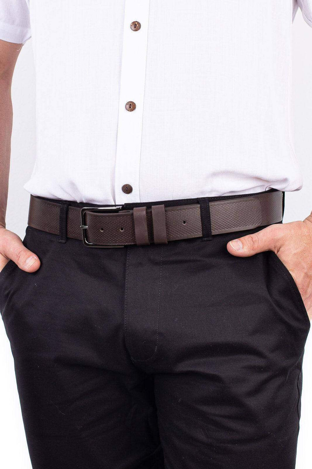 Cinto masculino de couro Theo - Enluaze