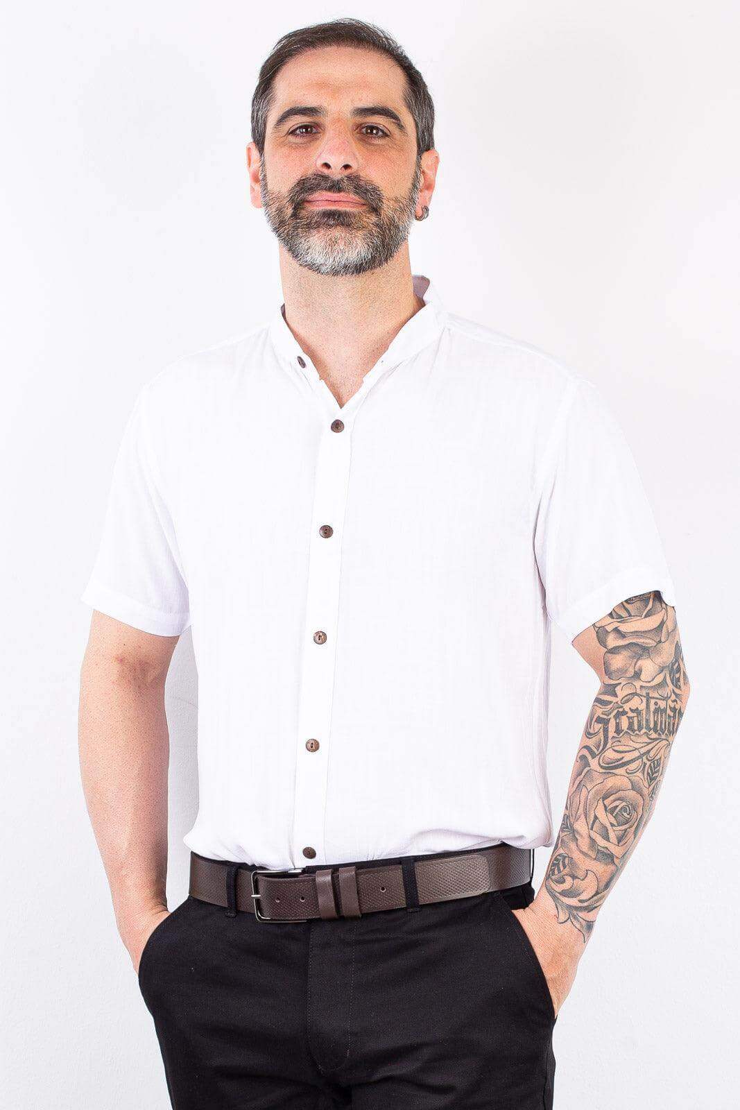 Cinto masculino de couro Theo - Enluaze