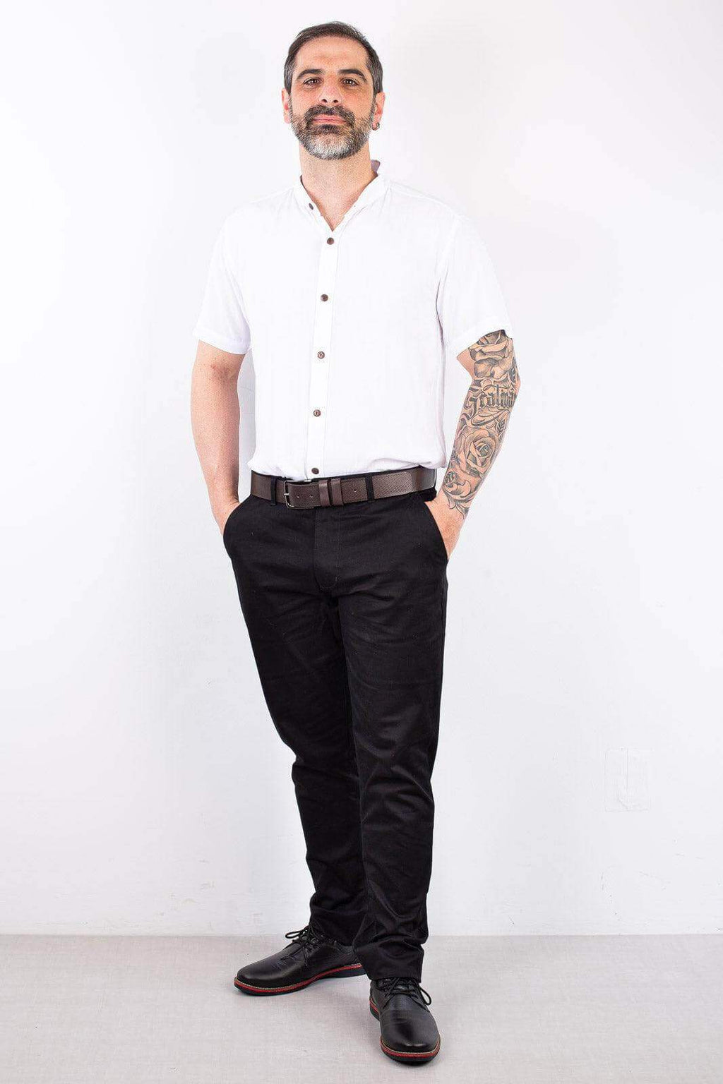 Cinto masculino de couro Theo - Enluaze