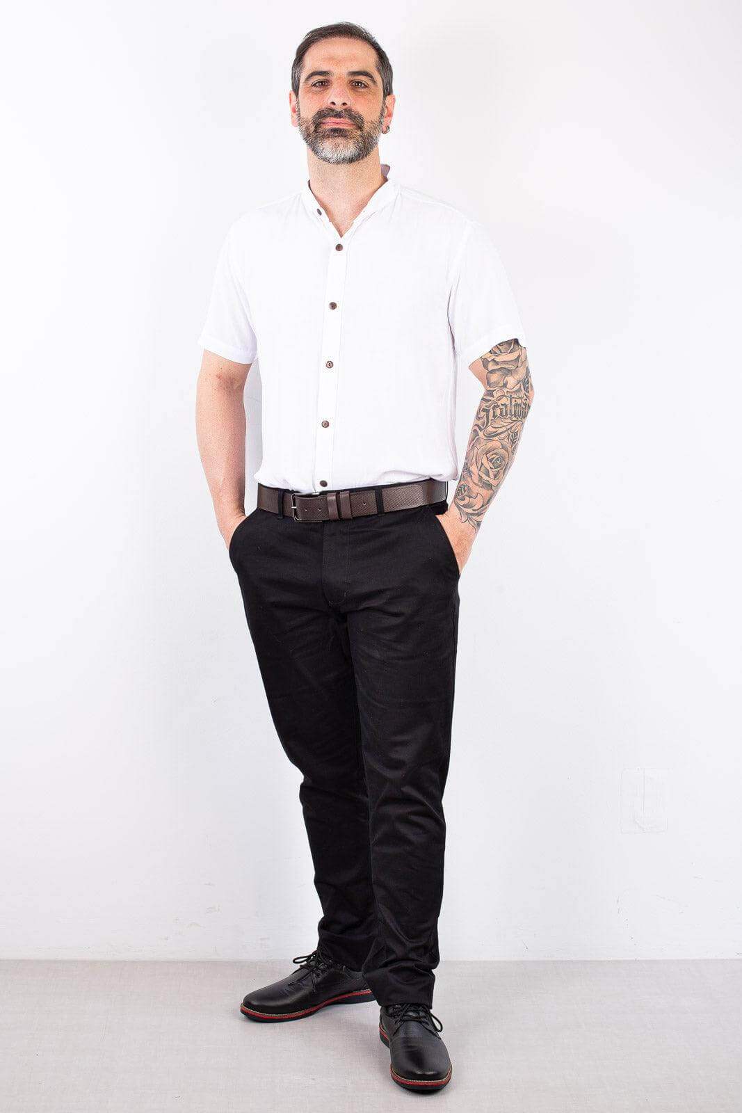 Cinto masculino de couro Theo - Enluaze