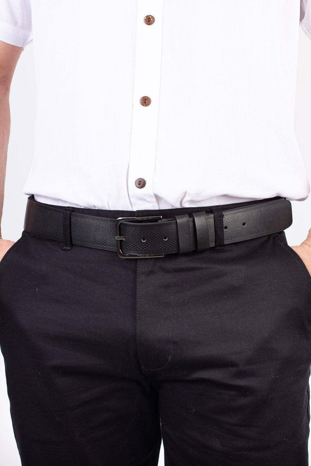 Cinto masculino de couro Theo - Enluaze