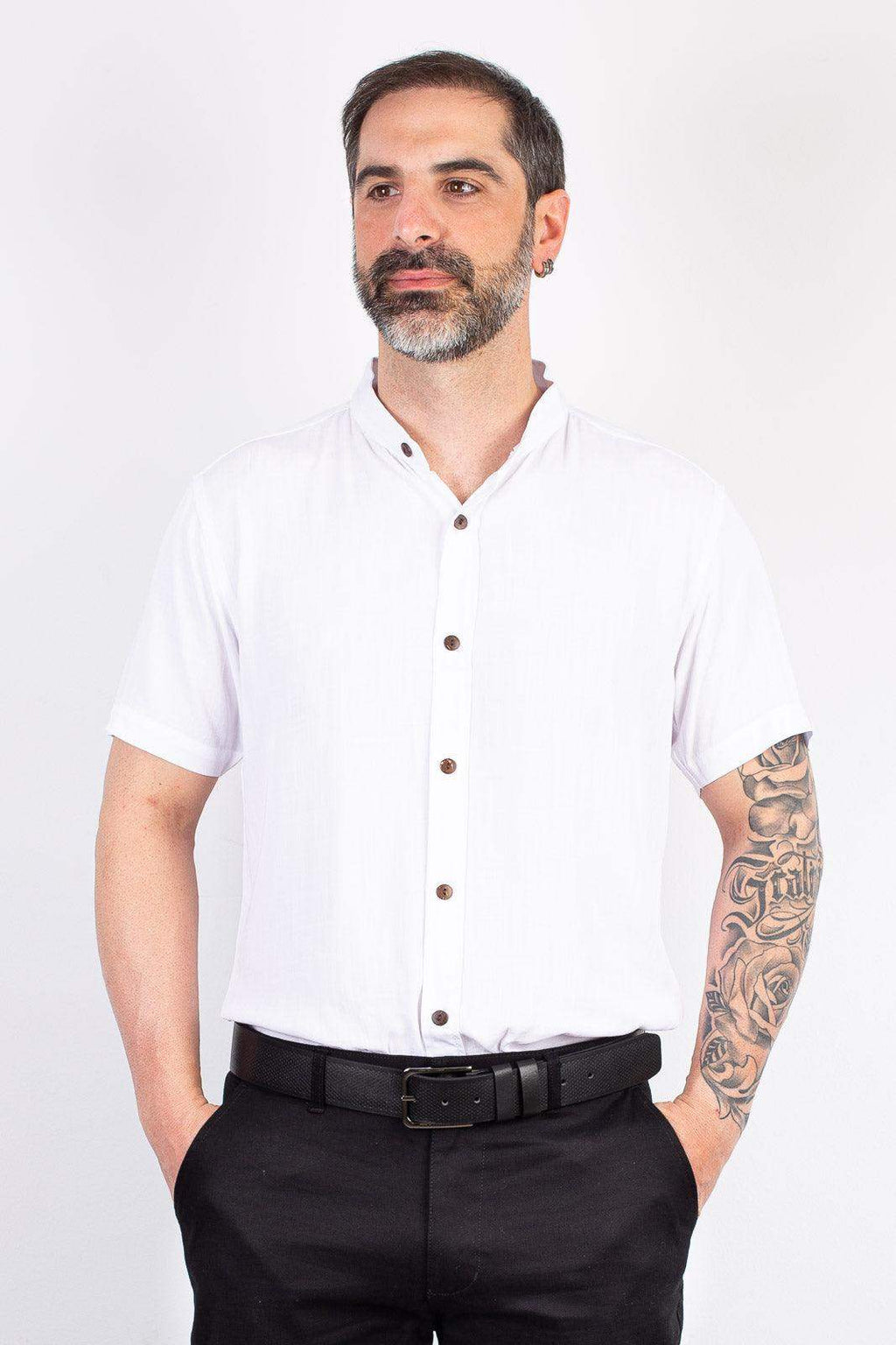 Cinto masculino de couro Theo - Enluaze