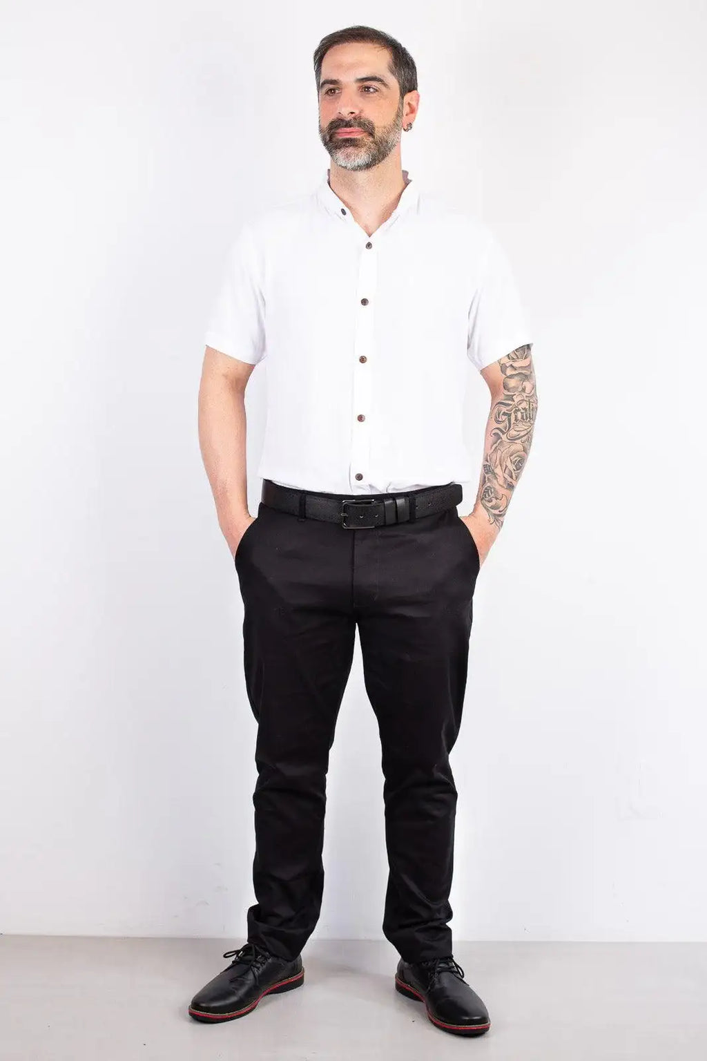 Cinto masculino de couro Theo - Enluaze