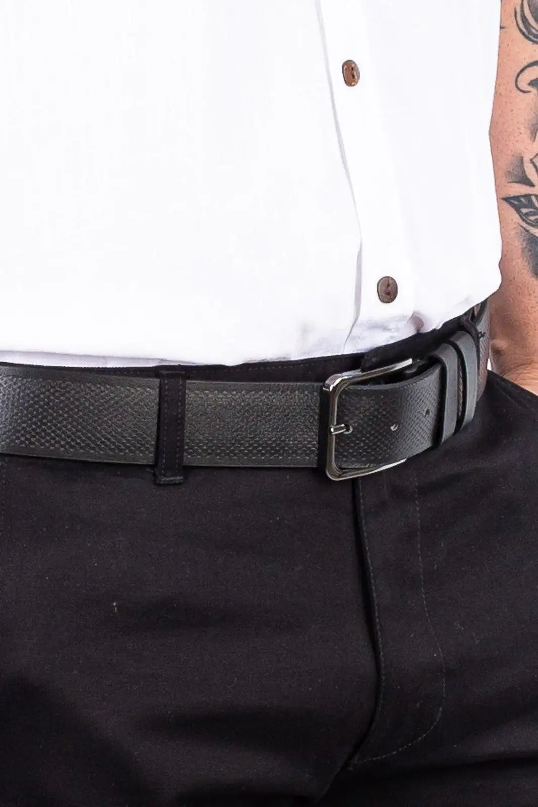 Cinto masculino de couro Theo - Enluaze