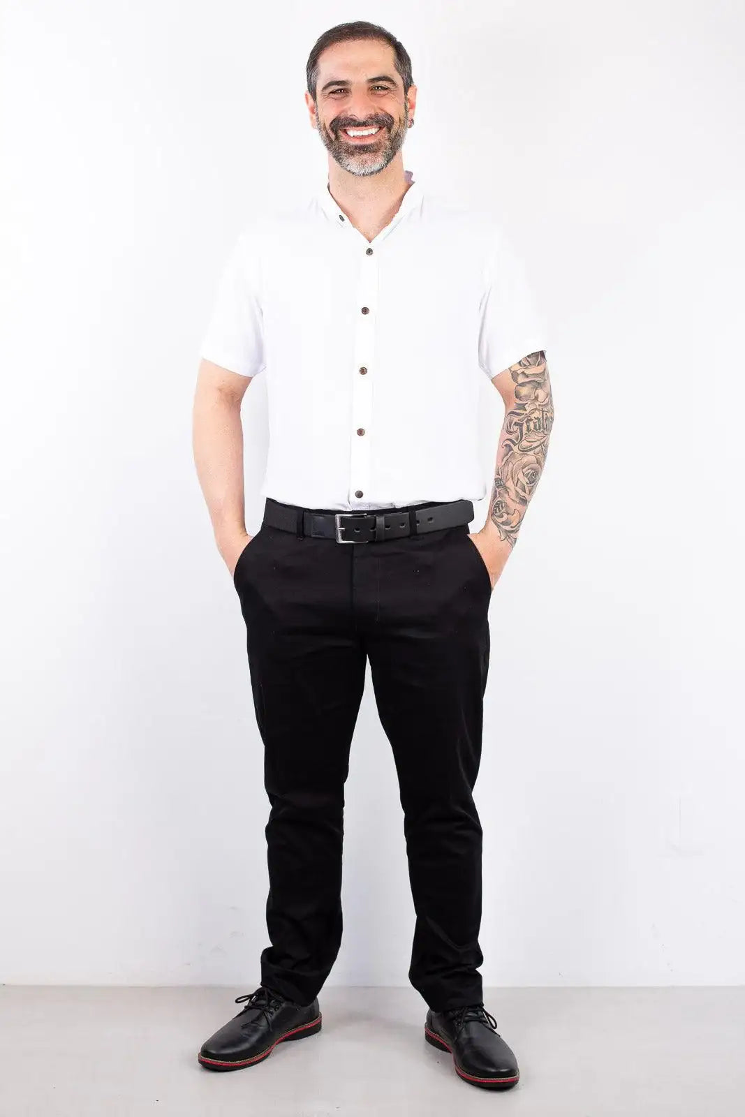 Cinto masculino com elástico e couro Thor - Enluaze