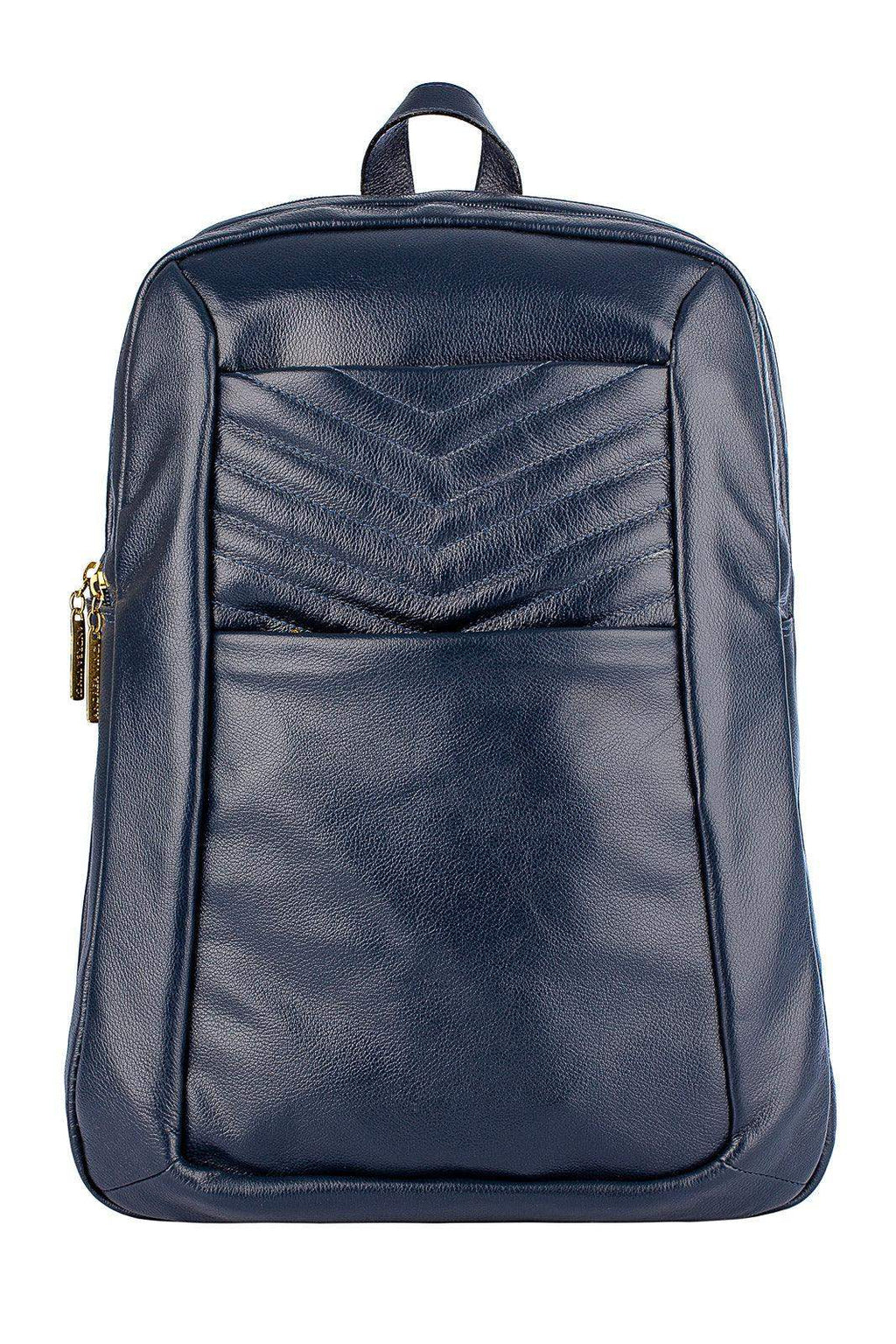 Mochila de couro grande liso slim Patricia - Enluaze