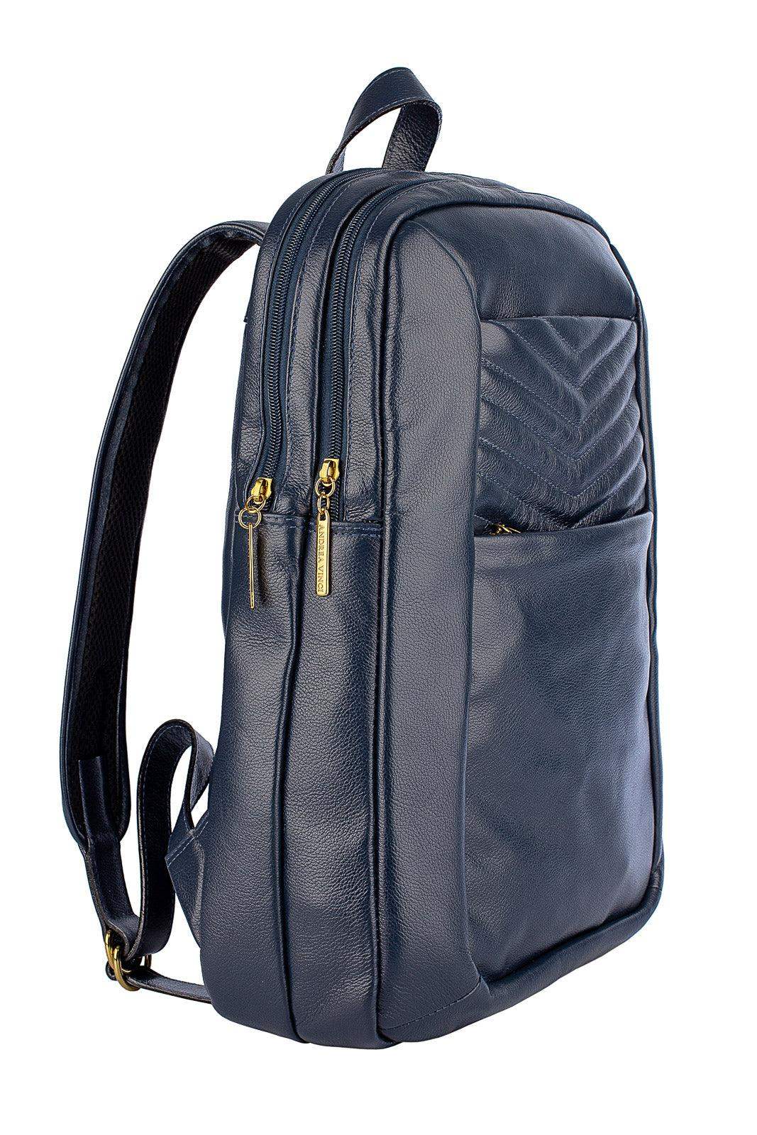 Mochila de couro grande liso slim Patricia - Enluaze