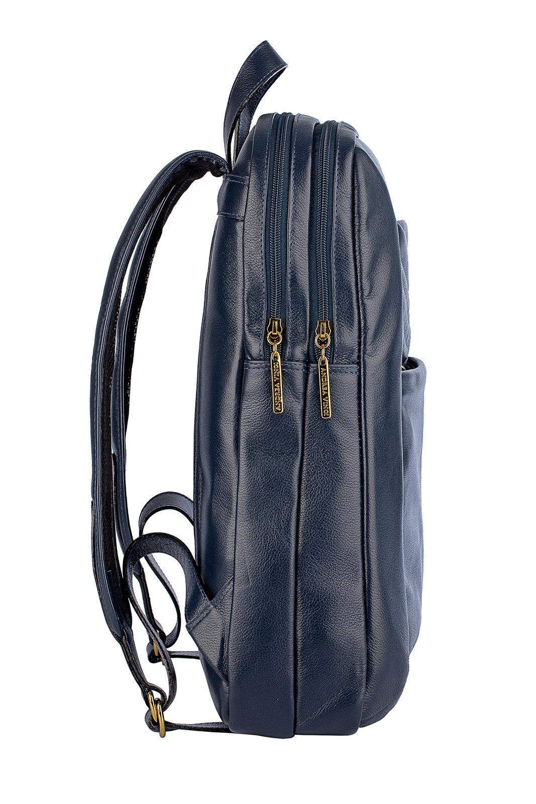 Mochila de couro grande liso slim Patricia - Enluaze