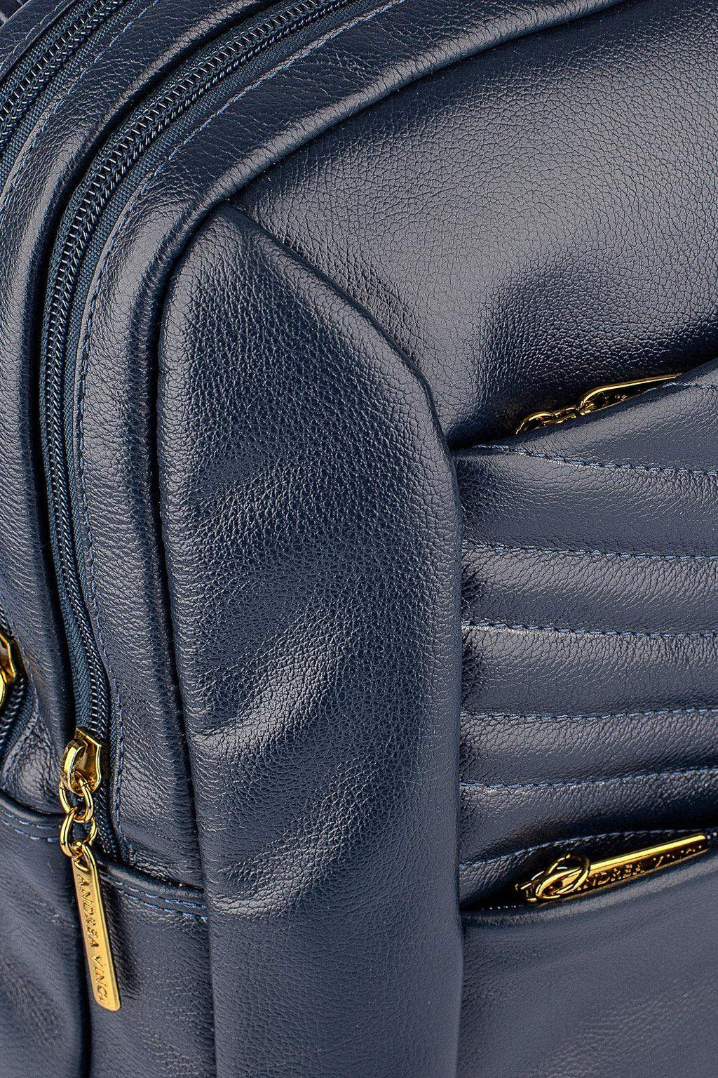 Mochila de couro grande liso slim Patricia - Enluaze