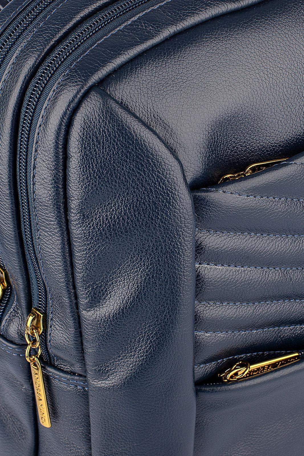 Mochila de couro grande liso slim Patricia - Enluaze