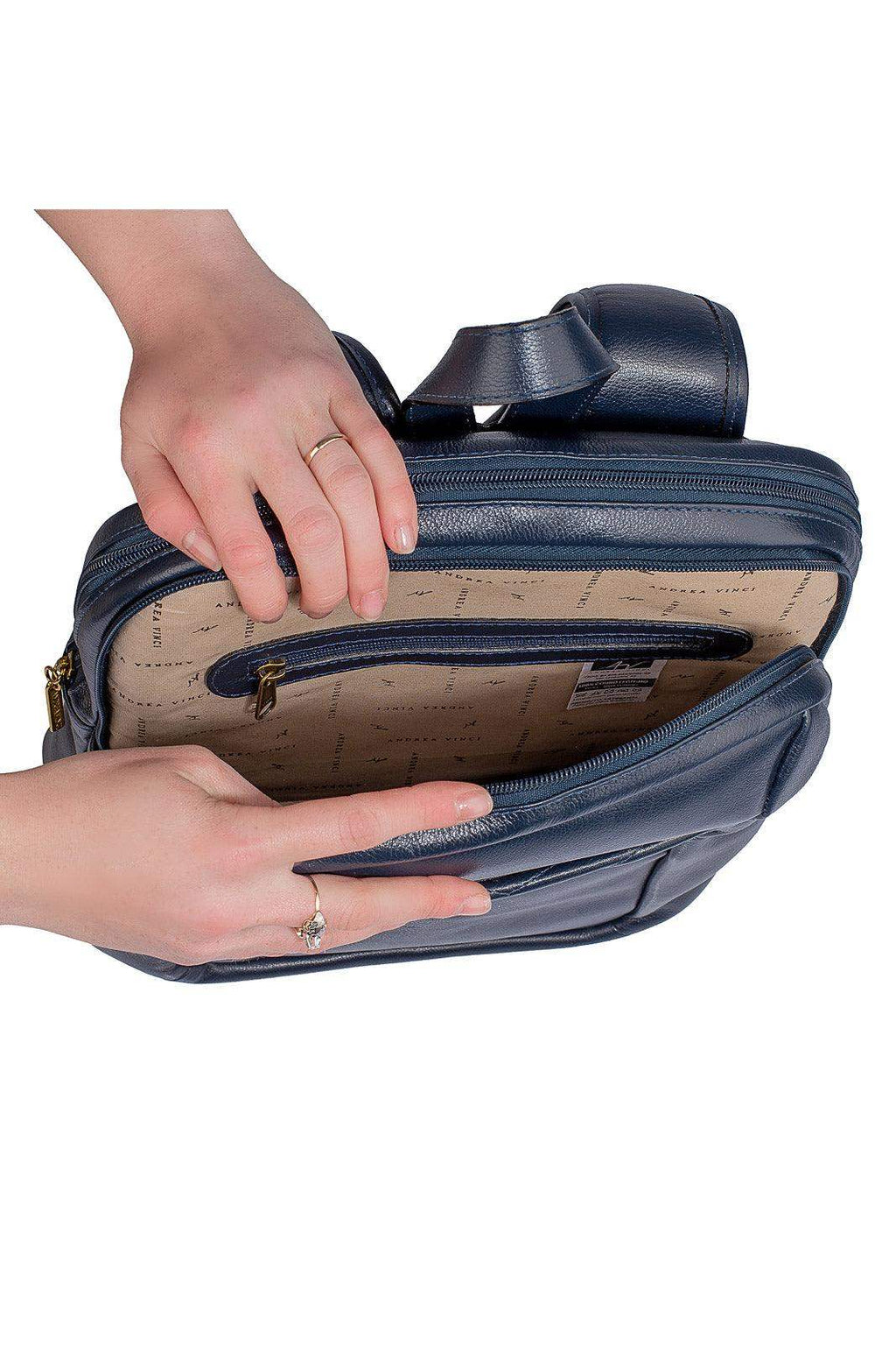 Mochila de couro grande liso slim Patricia - Enluaze