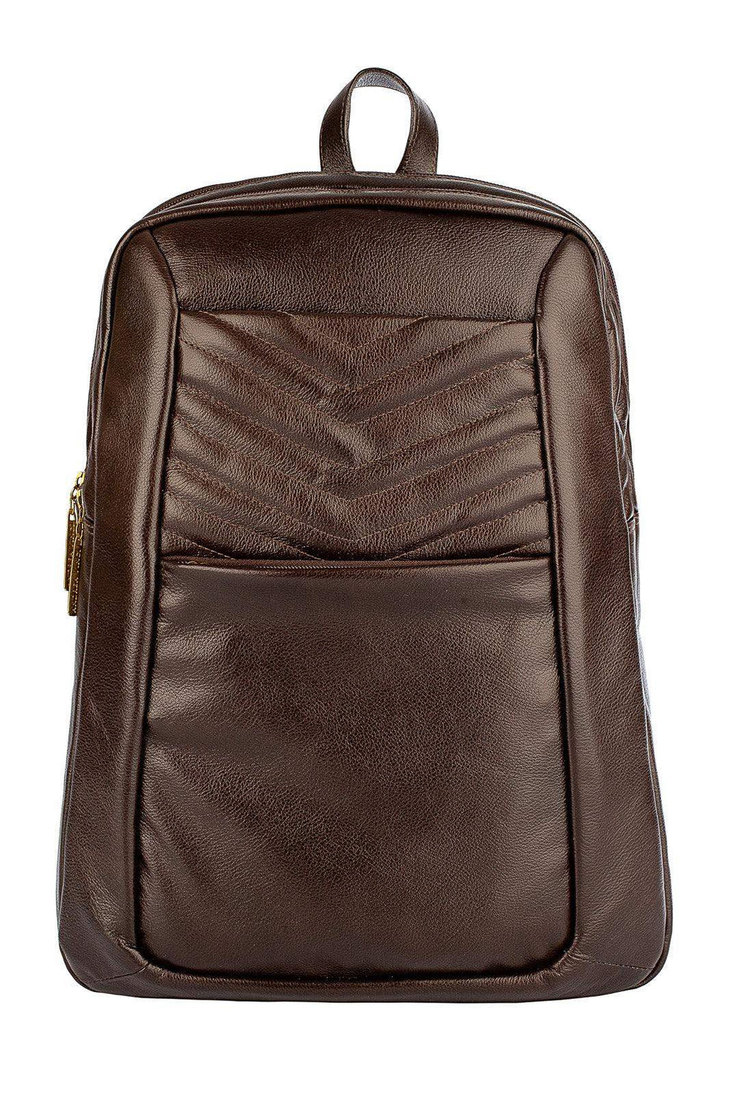 Mochila de couro grande liso slim Patricia - Enluaze