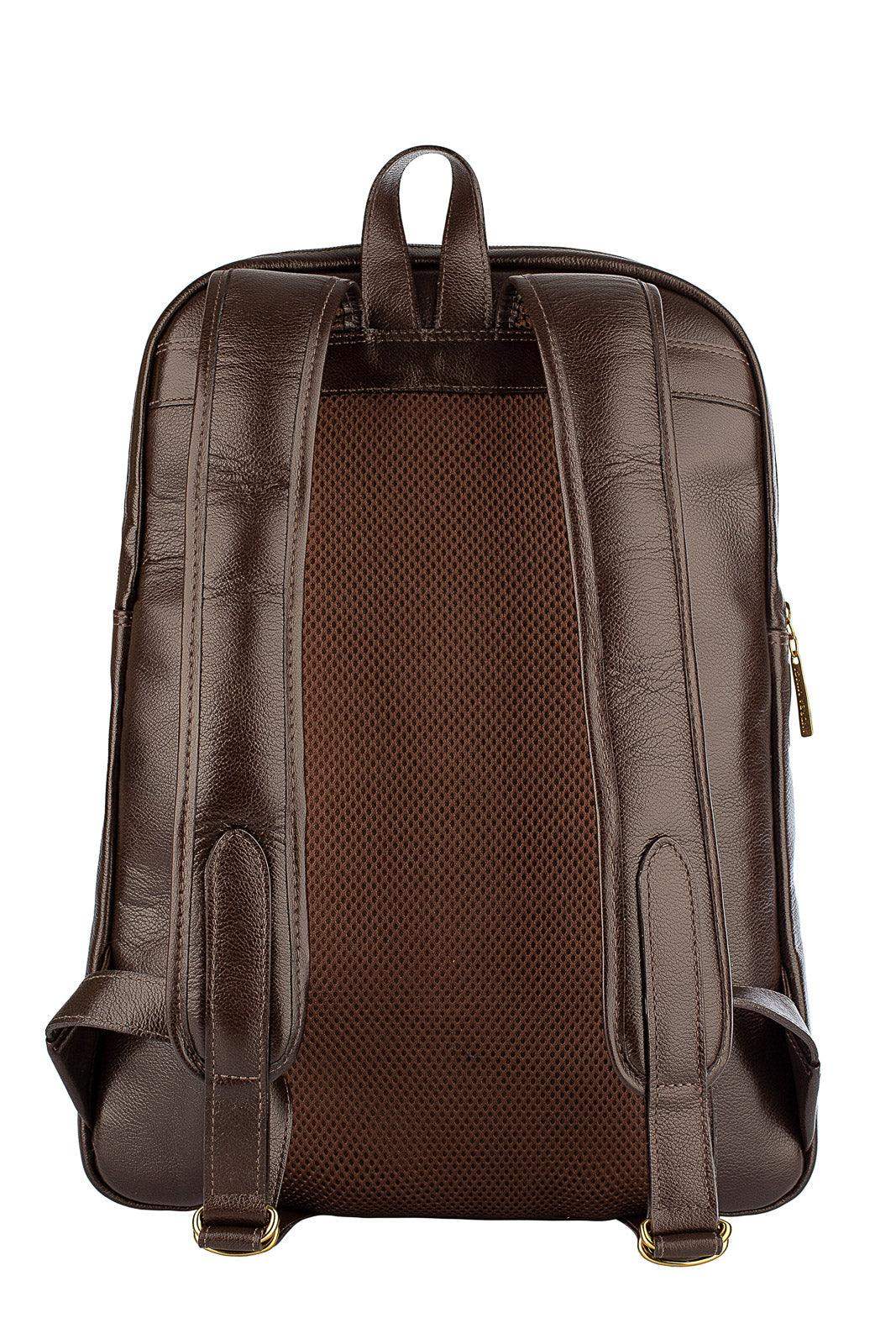 Mochila de couro grande liso slim Patricia - Enluaze