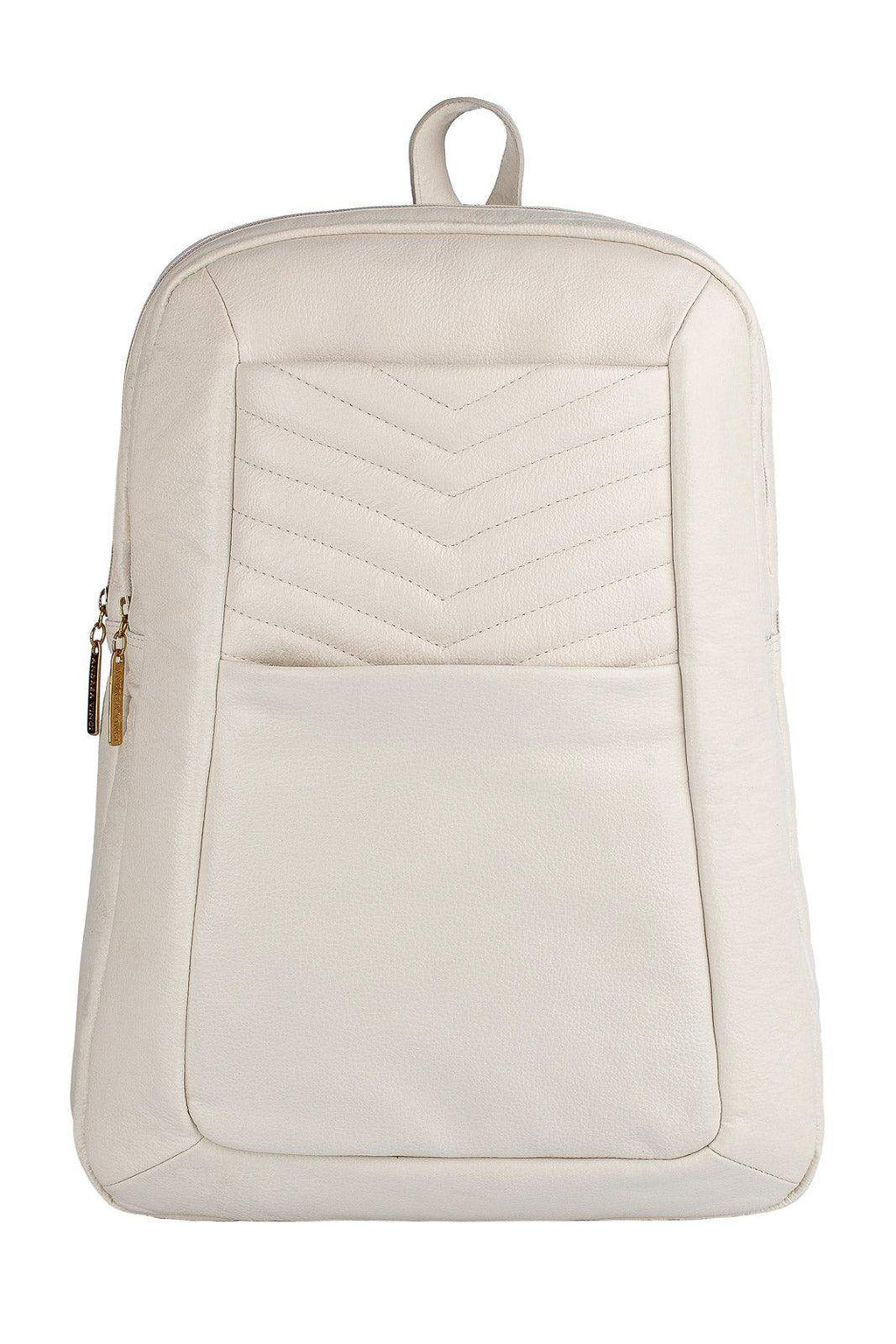 Mochila de couro grande liso slim Patricia - Enluaze